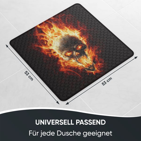 Sanilo Badematte Totenkopf in Flammen