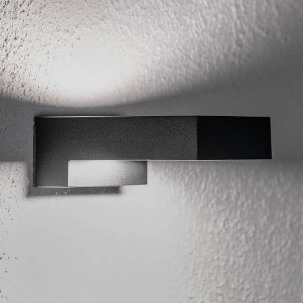 Arcchio LED Wandleuchte außen Natalja (Modern) in Schwarz aus Aluminium (1 flammig, ) - Außenwandleuchten Wandlampe Led Außenlampe Outdoor für Außenwand/Hauswand Haus Terrasse &