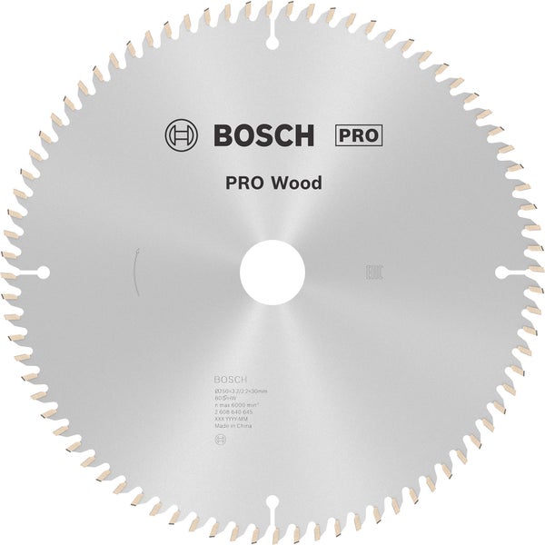 Bosch PRO Wood Kreissägeblatt 250 x 3,2 x 30 mm - 2608640645