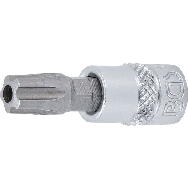 BGS Bit-Einsatz Antrieb Innenvierkant 6,3 mm (1/4) TS-Profil (für Torx Plus) mit Bohrung TS45 - 5184-TS45