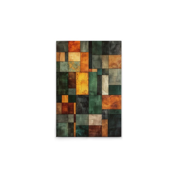 Abstraktes Wandbild mit geometrischen Formen