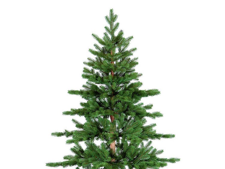 Künstlicher Weihnachtsbaum mit naturgetreuen Nadeln aus Kunststoff für festliche Dekoration im Innenbereich