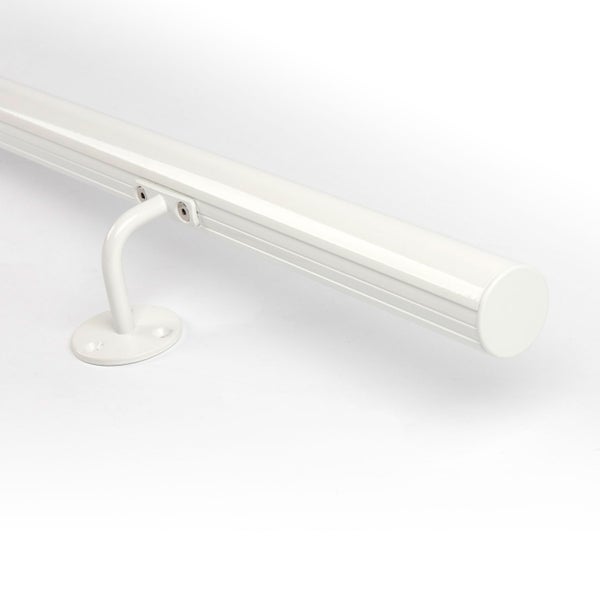 Geländer mit Halterung für Treppen und andere erhöhte Bereiche