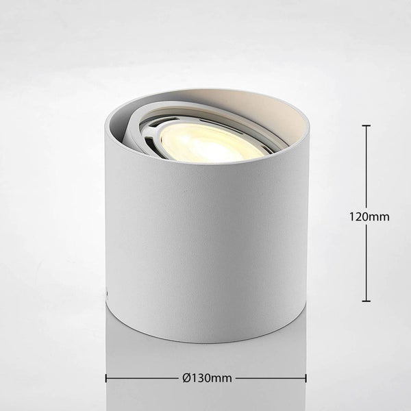 Zylindrische Deckenleuchte, 120 mm hoch und 130 mm Durchmesser