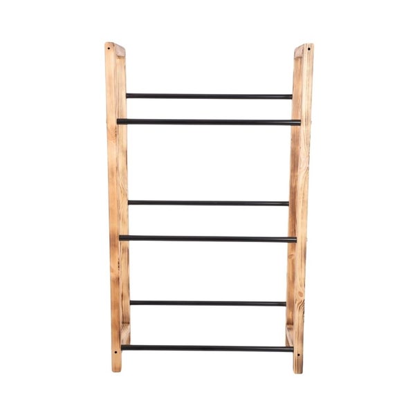 PROREGAL Getränkekistenregal HUNSRÜCK HxBxT 138x82x32cm 6 Kisten auf 3 Ebenen Massives Kiefernholz Gebrannt
