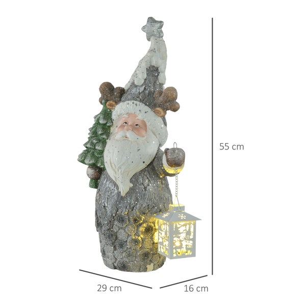 HOMCOM Weihnachtsdeko Figur, 29L x 16B x 55H cm, Eisen, Mehrfarbig