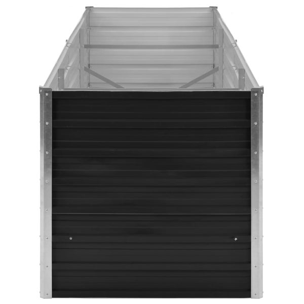 Garten-Hochbeet Anthrazit 240 x 80 x 77 cm Verzinkter Stahl