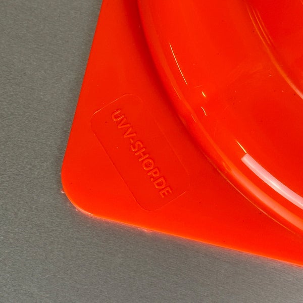 UvV SafeGlow Leitkegel PVC mit 2 reflektierenden Folienringen, Pilone 50 cm hoch 2 Stück Set Gewicht ca. 1,2 kg