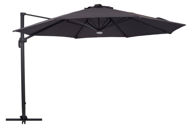 Torben Sonnenschutz Sonnenschirm, hängender Sonnenschirm Ø3.5M schwarz, grau. 350 X 350 X 266 cm