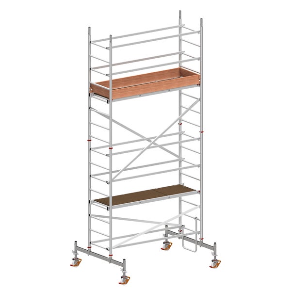 Rollgerüst mit Plattform und Werkzeugablage