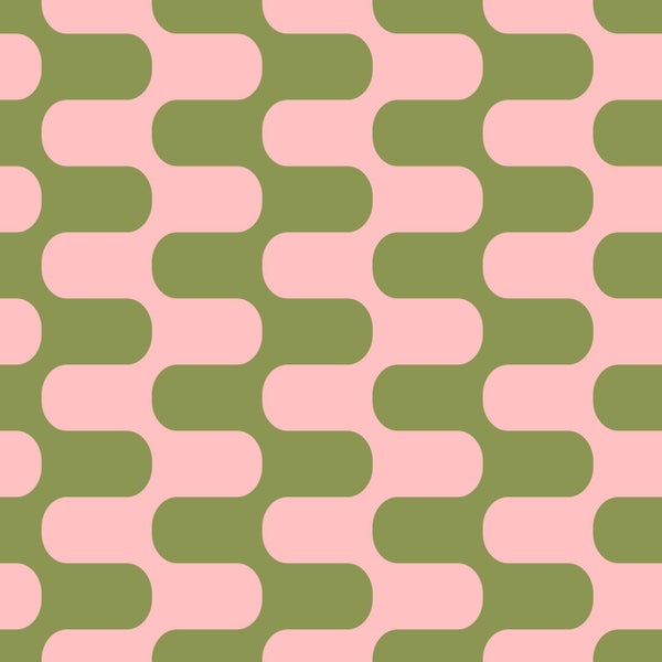 Nahtloses Muster mit abgerundeten, wellenförmigen Formen