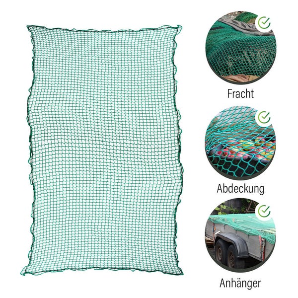 FLOORDIREKT Anhängerschutznetz - Befestigungsnetz zur Ladungssicherung - 5 x 7 m