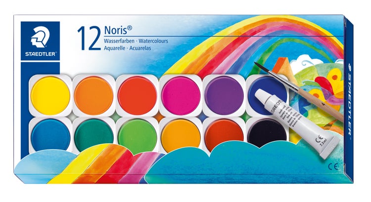 STAEDTLER Malkasten 12 Farben + Deckweiß + Pinsel