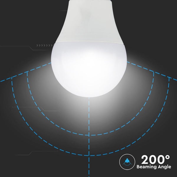 V-TAC VT-2129 - E27 Weiße LED-Lampen - RTL - GLS - Blister - IP20 - 9W - 806 Lumen - 4000K
