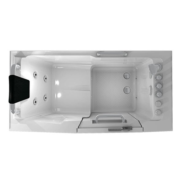Sitzwanne Whirlpool Wanne mit Tür S07WP-TH-B-L 140x76cm
