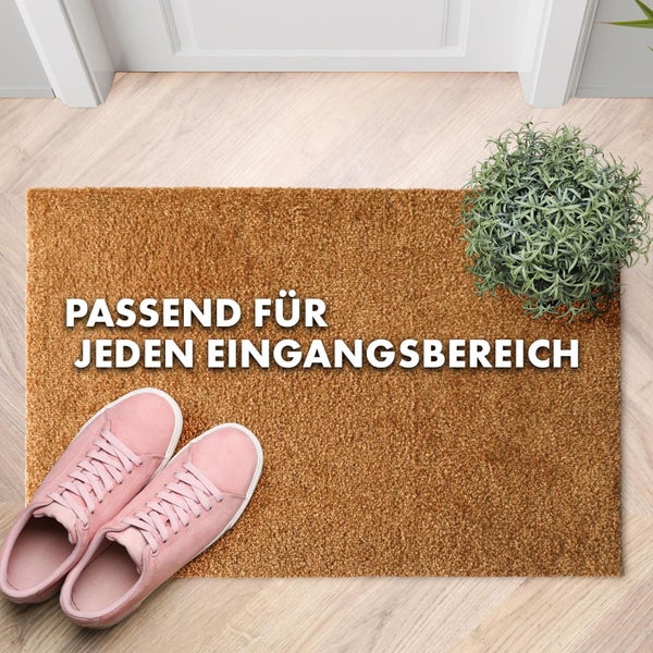 FLOORDIREKT Fußmatte Domenico - stilvolle & praktische Schmutzfangmatte - Braun - 50 x 80 cm