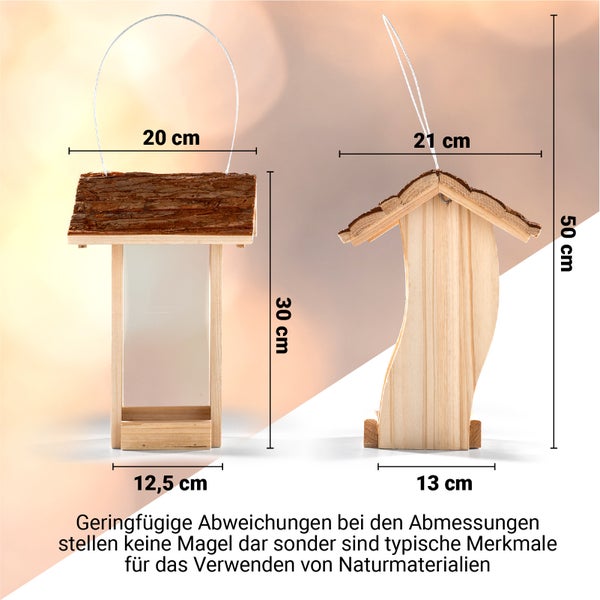 Futterhaus CULT at home Vogelhaus Höhe 30cm braun aus Holz