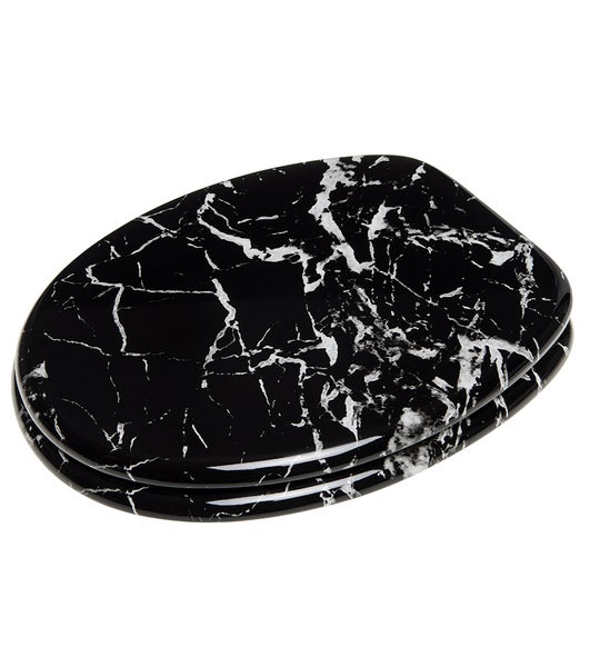 WC-Sitz Marmor Schwarz