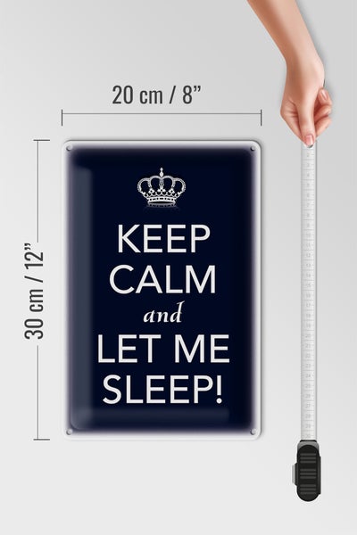 Blechschild Spruch 20x30cm Keep Calm and let me sleep