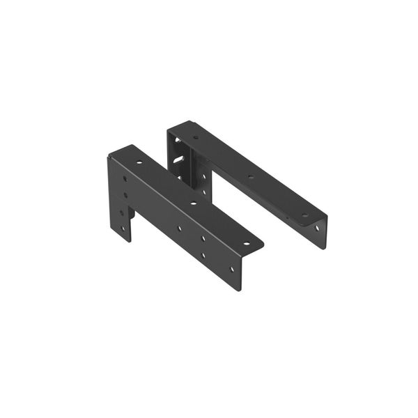 Ein Paar Metall Wandwinkel zur Regalbefestigung mit vorgebohrten Löchern für die Montage