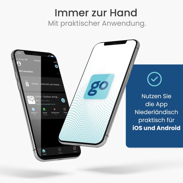 Gologi Superior Außenkamera - Außenkamera mit Nachtsicht - Sicherheitskamera mit Kabel - Sicherheitskamera - 3MP - Mit Wifi und App - Schwarz