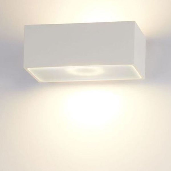famlights | LED Wandleuchte Eindhoven Aluminium in Weiß 130 mm