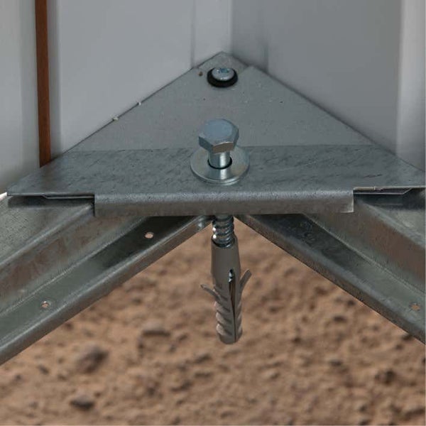 Yardmaster International YARDMASTER Gerätehaus Bayern 202x137 Gerätehaus aus Metall in Grün, Geräteschrank mit 0,3 mm Wandstärke Gartenhaus 2x1,4m