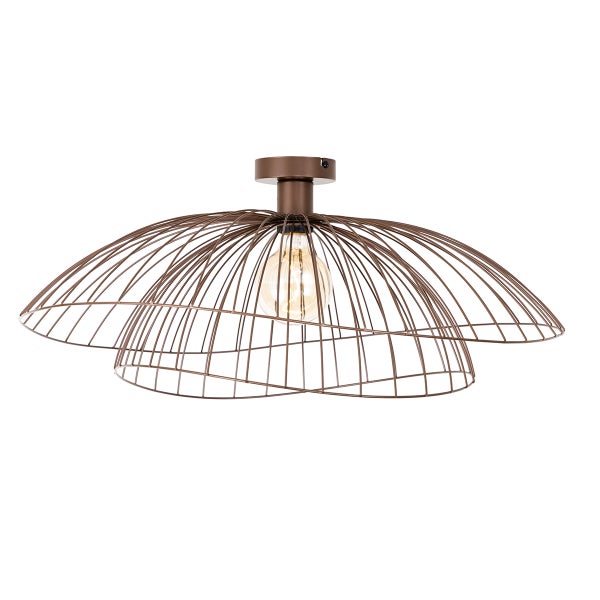 Design Deckenleuchte Bronze mit doppeltem Schirm 45cm - Pua