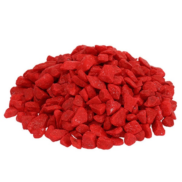 Roter Ziersplitt für Garten und Dekoration