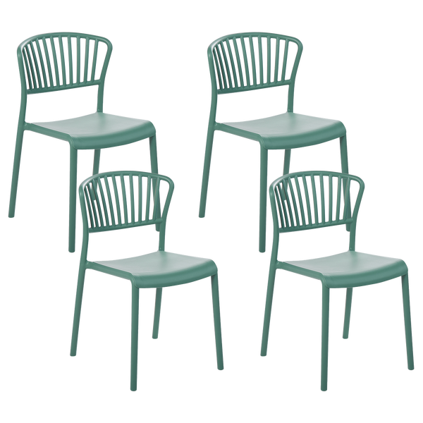 Vier Stühle aus Kunststoff