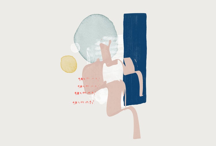 Abstrakte Wanddekoration mit geometrischen Formen