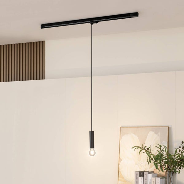 Arcchio Stromschienenstrahler Ejona (Modern) in Schwarz aus Aluminium (1 flammig, E27) Flurleuchte