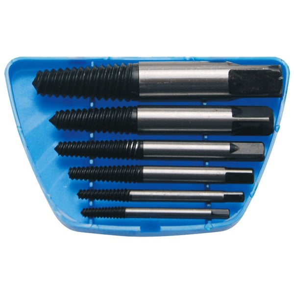 Satz Schraubenausdreher in blauer Aufbewahrungsbox