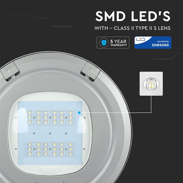 V-TAC VT-115ST - LED-Straßenleuchten - 130lm/w - Samsung - IP65 - Grau - 100 Watt - 13000 Lumen -