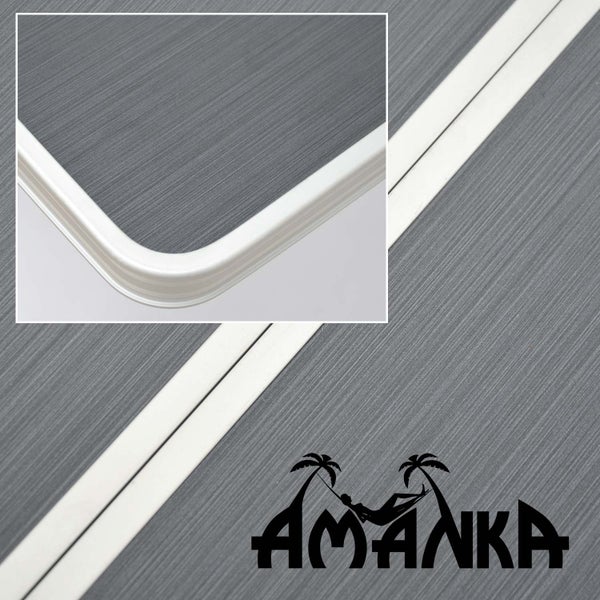 AMANKA Standfester Aluminium Campingtisch 120x60x70cm Stabiler Klapptisch Alu-Falttisch Garten-Tisch Klappbar Anthrazit