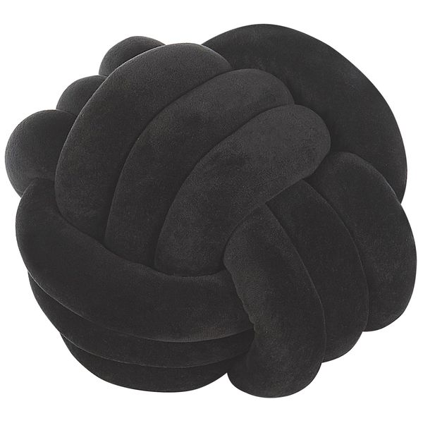 Dekokissen MALNI Samtstoff 30 x 30 cm Schwarz Ohne Muster