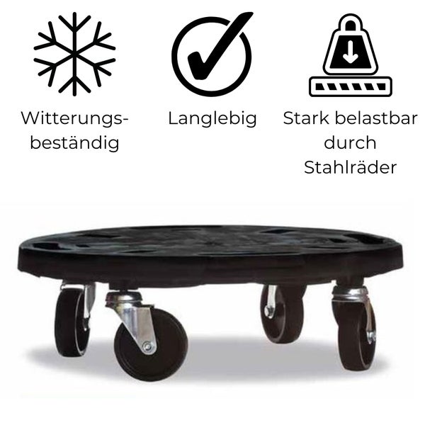 Transportroller Rollbrett Transportrollen Rollbrett Werkstatt Pflanzen Rollbretter Transport Möbelrollen flach Pflanzenroller rund Transporthilfe mit Rollen 40