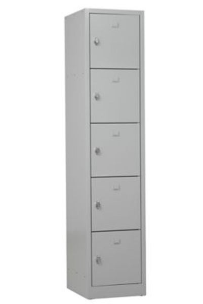 PROREGAL Schließfachschrank Falcon Small  HxBxT 190 x 41 x 45 cm Vorhängeschloss Grau