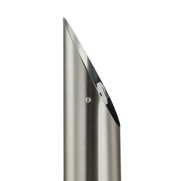 Lindby Wandleuchte außen Statius mit Bewegungsmelder (spritzwassergeschützt (Modern) in Alu aus Edelstahl (1 flammig, E27) - Wandlampe für Außenwand/Hauswand Haus Terrasse und Balkon