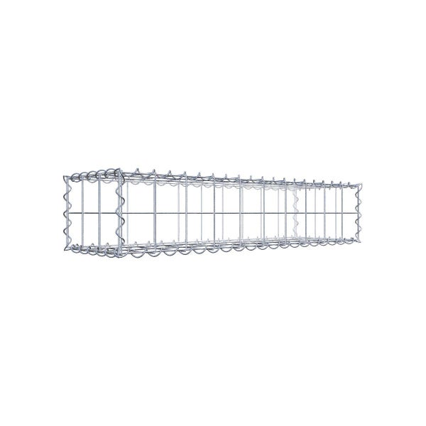 Gabione 100 cm x 20 cm x 30 cm (L x H x T), Maschenweite 10 cm x 10 cm, Spirale