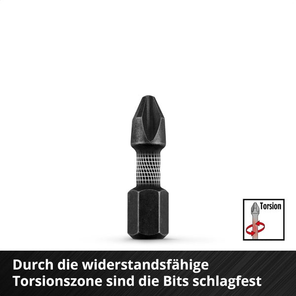 Original Einhell S-CASE 18-tlg. schlagfestes Zubehör-Set (25-mm-Bits, 50-mm-Bits, 60-mm-Bithalter, Steckschlüssel, Metallbohrer inkl. Aufbewahrungsbox)