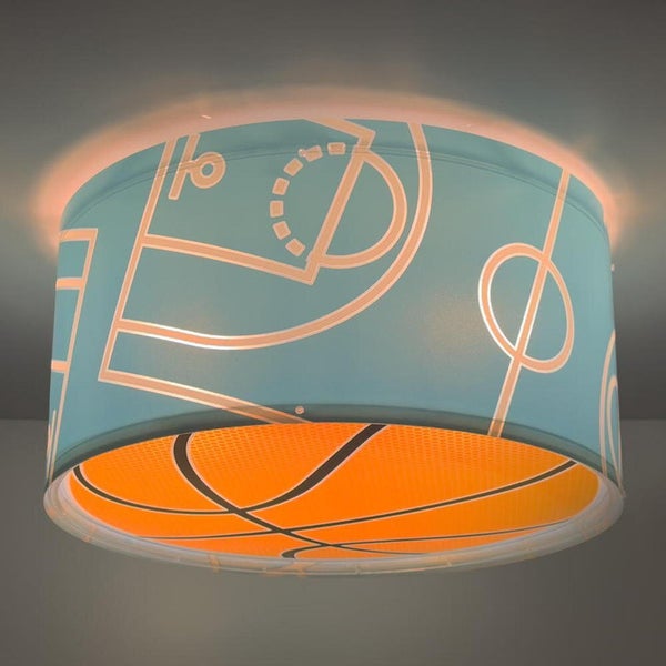Deckenleuchte Basket in Blau und Orange E27 2-flammig