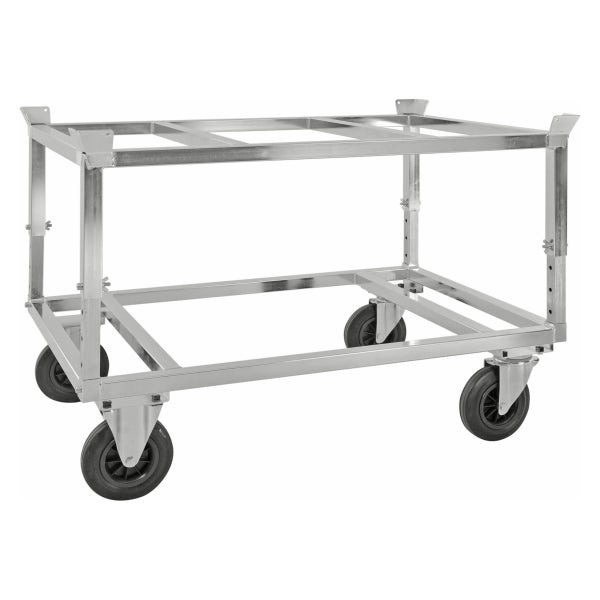 Transportwagen aus Metall mit vier Rädern