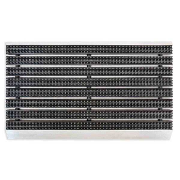 Fußmatte mit Bürstenleisten und Aluminiumrahmen