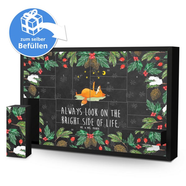 Mr. & Mrs. Panda Befüllbarer Adventskalender Fuchs Sterne - Schwarz