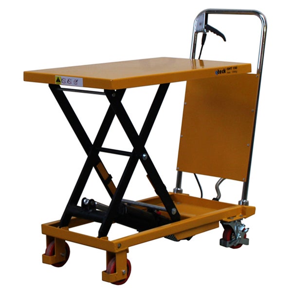 Scherenhubwagen mit Plattform und Rädern