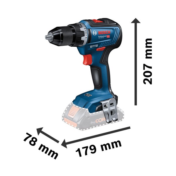 Bosch Akku-Bohrschrauber GSR 18V-55 / 1x 5,5 Ah ProCORE18VAkku