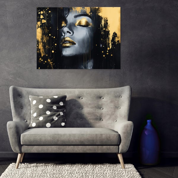 Bilder Abstrakt Frau Leinwandbild Wandbild Wanddeko Wohnzimmer 60X40 cm