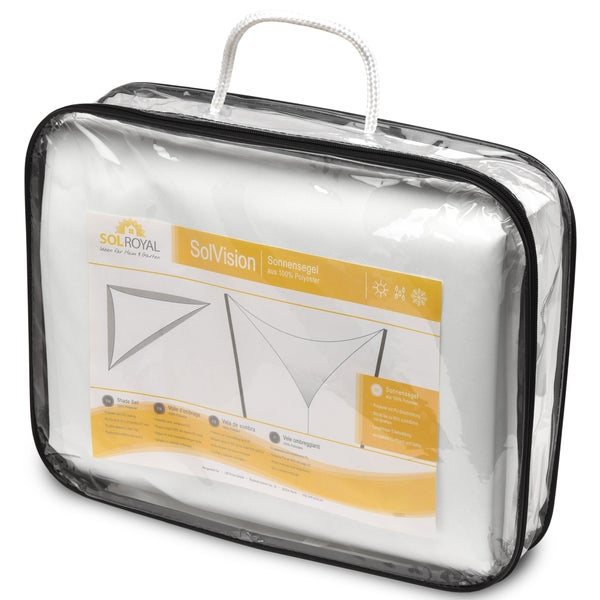 SolVision PS9 Sonnensegel 420x420x600cm dreieckig Weiß PE