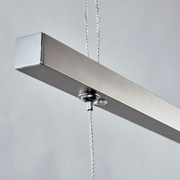 Hängelampe - 18W, 1600lm, LED, höhenverstellbar, , warmweiß, matt-nickel